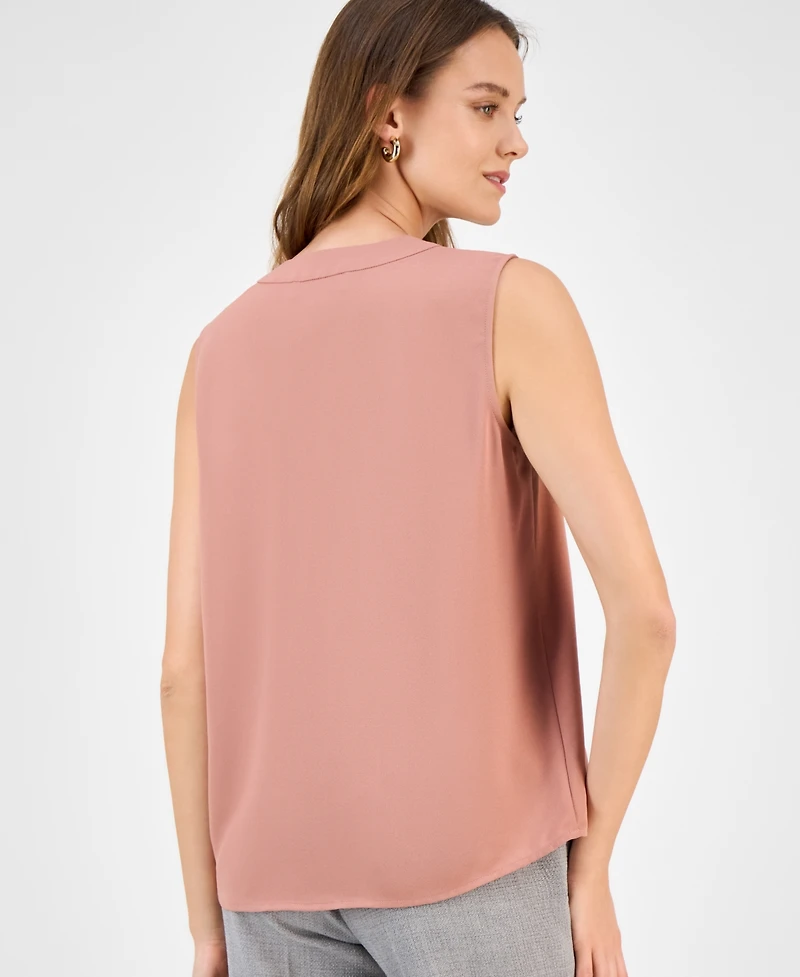 Kasper Women's Sleeveless V-Neck Top, Regular & Petite