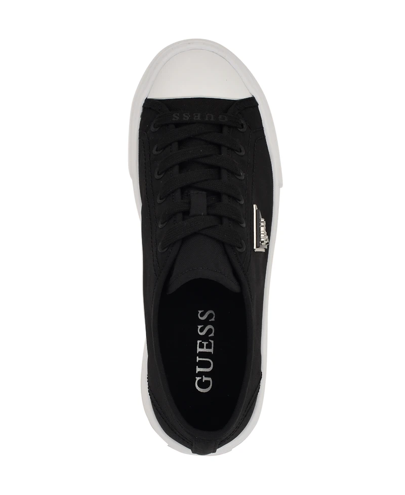 Guess Women's Joezi Triangle Logo Platform Lace-Up Sneakers