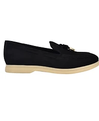 Guess Women's Aryana Interlaced Suede Slip-On Boat Loafers