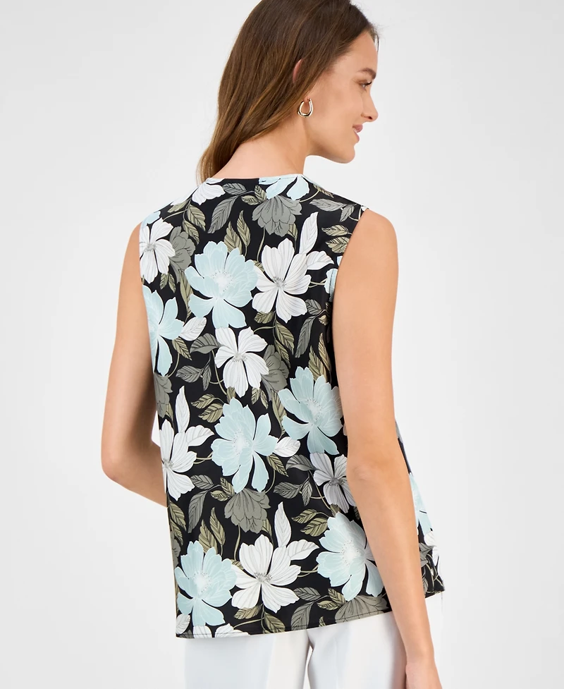 Kasper Women's Cowlneck Sleeveless Top