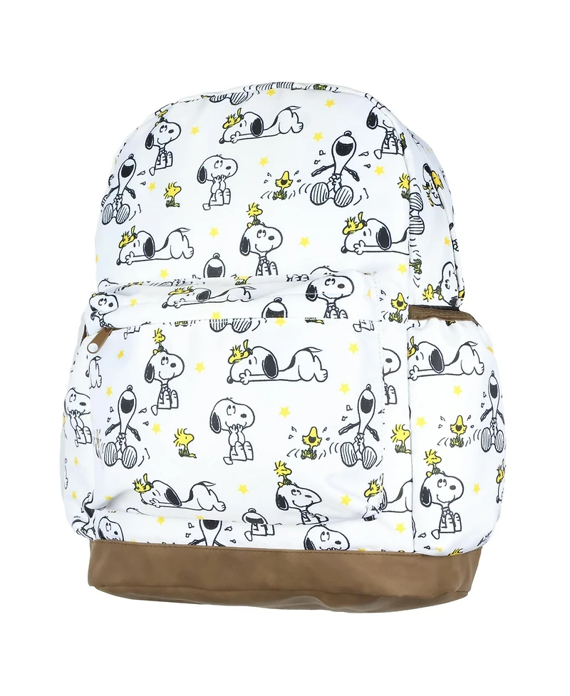 Peanuts Backpack Snoopy and Woodstock All-Over Tossed Print School Book Bag
