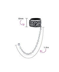 Bling Jewelry Set of 2 Celtic Ear Cuff Cartilage Trinity Triskele Flower Leaf Wrap Earrings