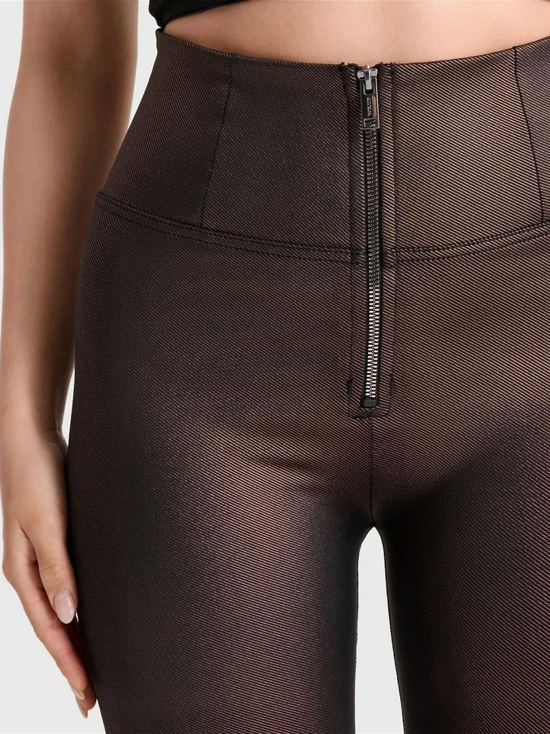 Freddy Women's Metallic High-Rise Sculpting Skinny Pants