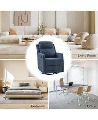 Coral Modern Ergonomic Swivel Rocker Manual Recliner