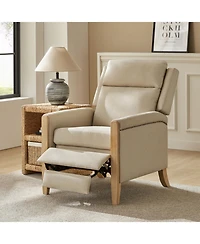 Dora 28.74" Wide Upholstered Push Back Recliner