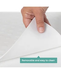 Guidecraft Classic Kitchen Helper Kids' Step Stool - Ivory: Folding, Adjustable Wooden Toddler Tower - Children's Learning Furniture