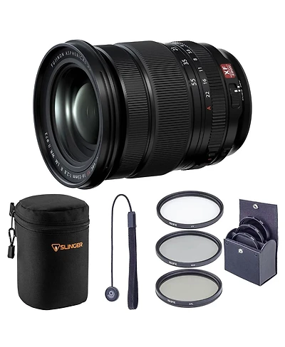 Fujifilm Xf 16-55mm f/2.8 R Lm Wr Ii Lens Bundle 72mm Digital Essentials Filter Kit + Slinger Soft Lens Case + Lens Cap Tether