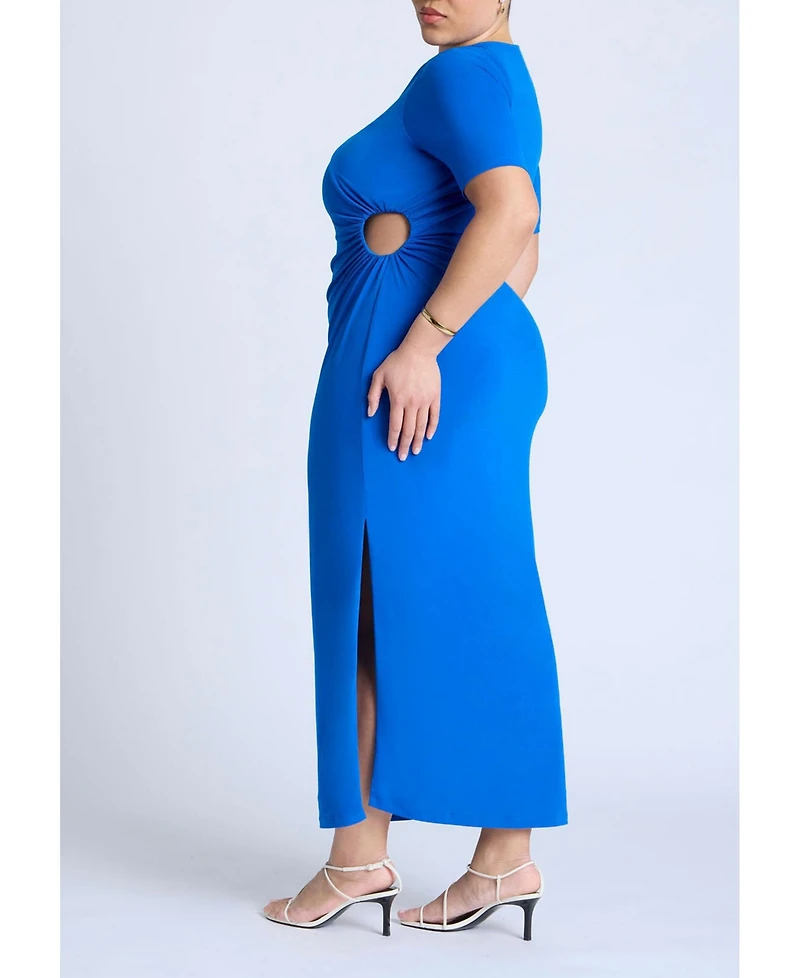Eloquii Women's Plus Size Cutout Detail Knit Maxi Dress