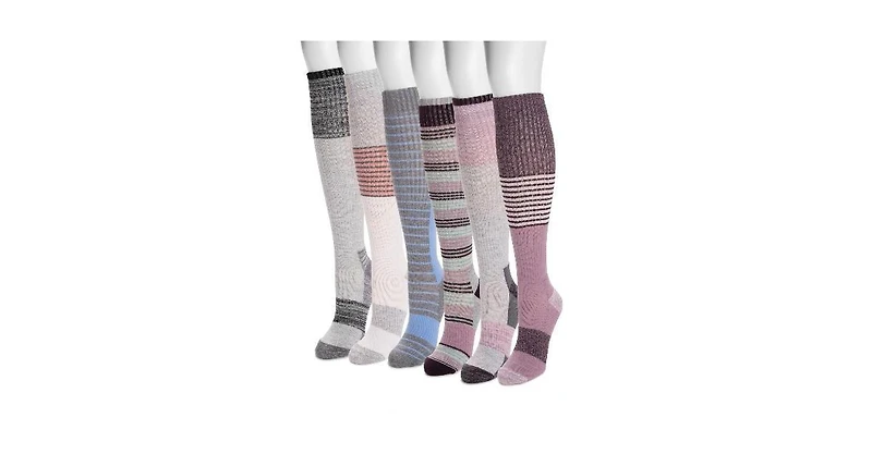 Muk Luks Women's 6 Pair Pack Compression Socks
