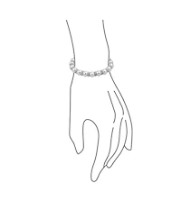 Bling Jewelry Simulated Pearl Stackable Strand Stretch Bracelet Crystal Rondelle Gold & Silver Plated Spacer