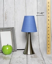 Creekwood Home 11.42" Metal Chic and Contemporary Duo Mini Touch Table Lamp Set