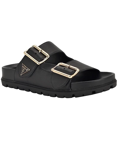 Guess Women's Fasten Double-Buckle Footbed Sandals