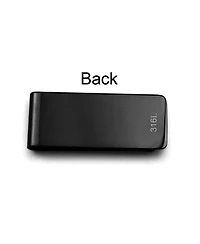 Bling Jewelry Set of 2 Large Wide Strong Money Clip Card Holder Black Gold Stainless Steel