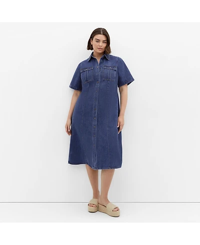 City Chic Plus Size Jade Denim Dress