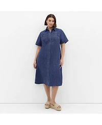 City Chic Plus Size Jade Denim Dress