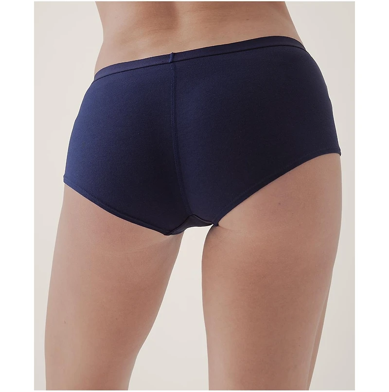 Pact Women's Organic Cotton Everyday Boy Short 6-Pack