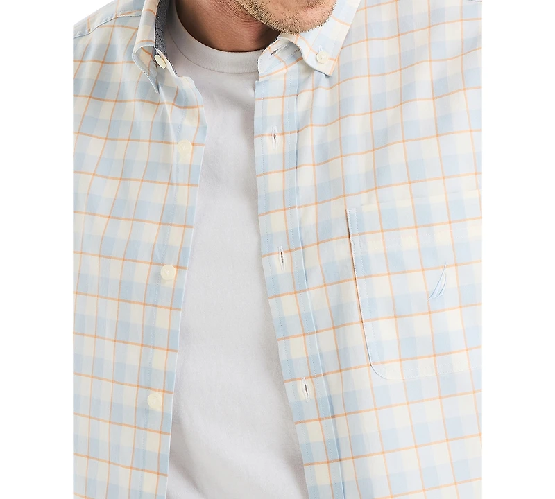 Nautica Men's Classic-Fit Stretch Plaid Button-Down Shirt