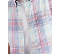 Nautica Men's Classic-Fit Plaid Button-Down Poplin Shirt