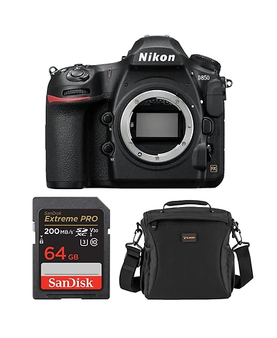Nikon D850 Dslr Camera, Bundle with 64GB Memory Card, Alpine 160 Bag