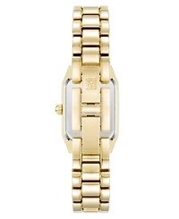 Anne Klein Women's Quartz Petite Octagonal Black and Gold-Tone Metal Alloy Bracelet Watch, 21mm