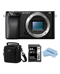 Sony Alpha a6100 Mirrorless Camera, Bundle with 64GB Sdxc Memory Card and Shoulder Bag