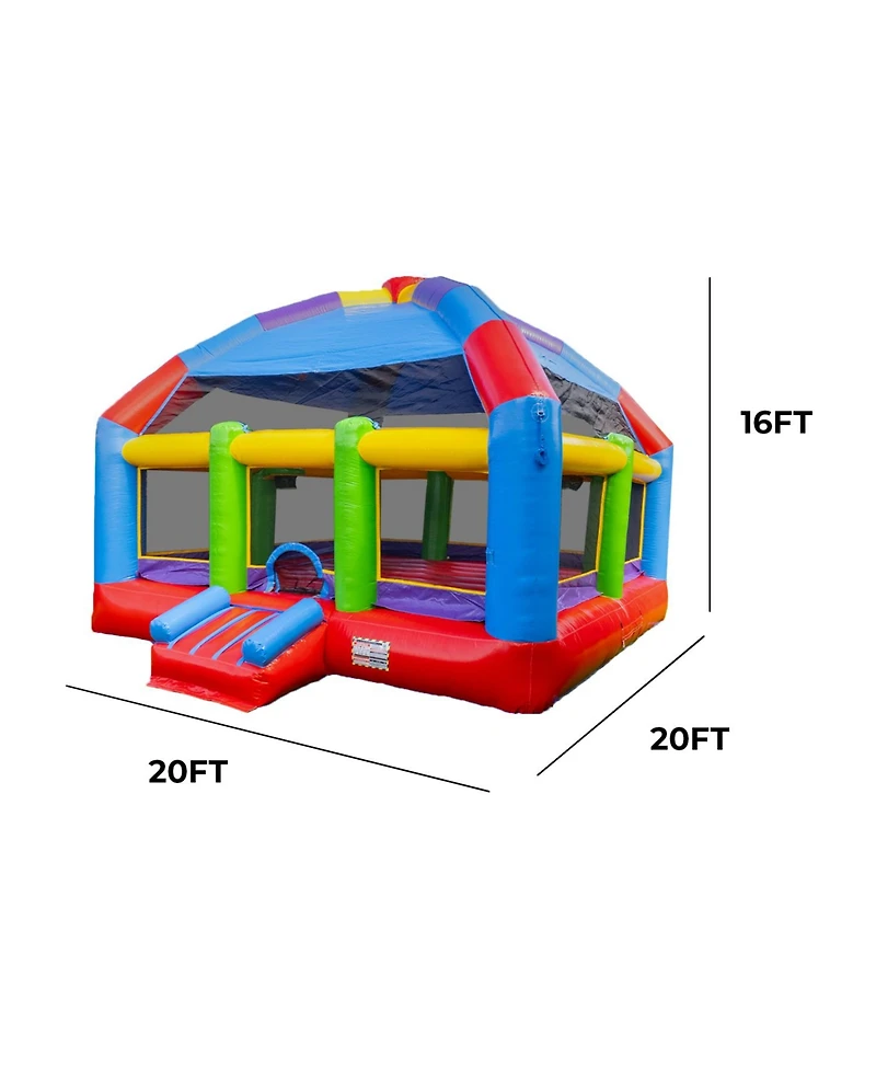 Xjump Grand Party Dome 20' x 20' Commercial Grade Bounce House , Moonwalk Bouncer Jumper for Kids and Adults, Indoor Outdoor, Pvc Vinyl, Birthday Part