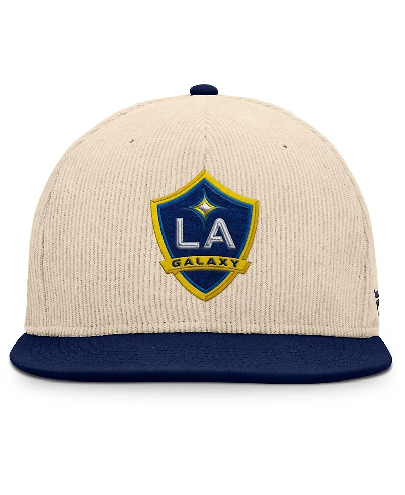 Fanatics Men's Cream La Galaxy Tempo Corduroy Snapback Hat