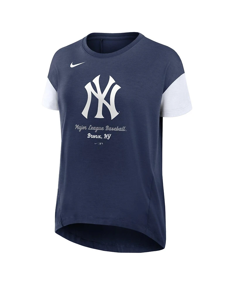 Nike Women's Navy New York Yankees Flowy Fashion T-Shirt