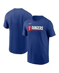 Nike Men's Royal Texas Rangers Team Block T-Shirt