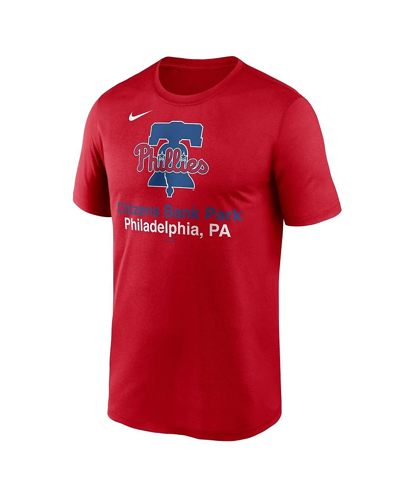 Nike Men's Red Philadelphia Phillies Stadium Legend Performance T-Shirt