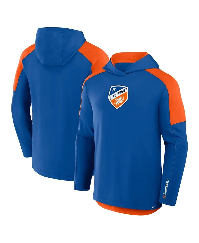 Fanatics Men's Blue Fc Cincinnati Red Card Transitional Pullover Hoodie