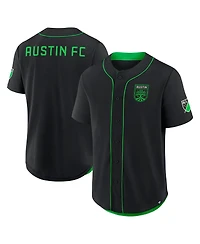 Fanatics Men's Black Austin Fc Injury Time Baseball Jersey