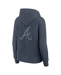 Fanatics Women's Blue Atlanta Braves Elements Future Ground Subtle Tonal Pullover Hoodie