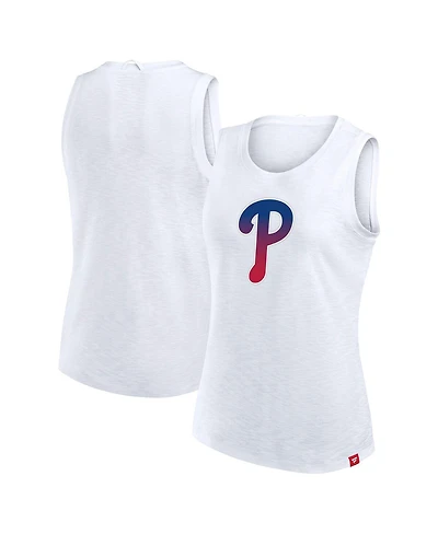 Fanatics Women's White Philadelphia Phillies Activate Slub Tank Top