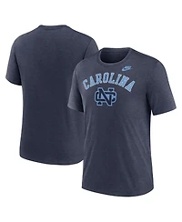 Nike Men's Heather Navy North Carolina Tar Heels Legacy Arch Tri-Blend T-Shirt