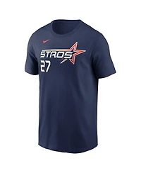 Nike Men's Jose Altuve Navy Houston Astros 2025 City Connect Fuse Name Number T-Shirt