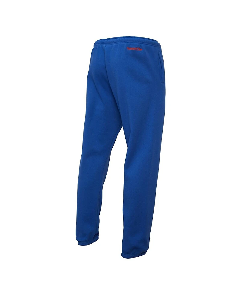 Mitchell & Ness Men's Blue New York Knicks Hardwood Classics Team Origins Pants