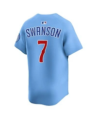 Nike Men's Dansby Swanson Baby Blue Chicago Cubs 2nd Alternate Limited Player Jersey