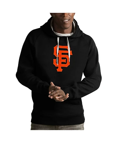 Antigua Men's Black San Francisco Giants Victory Pullover Hoodie