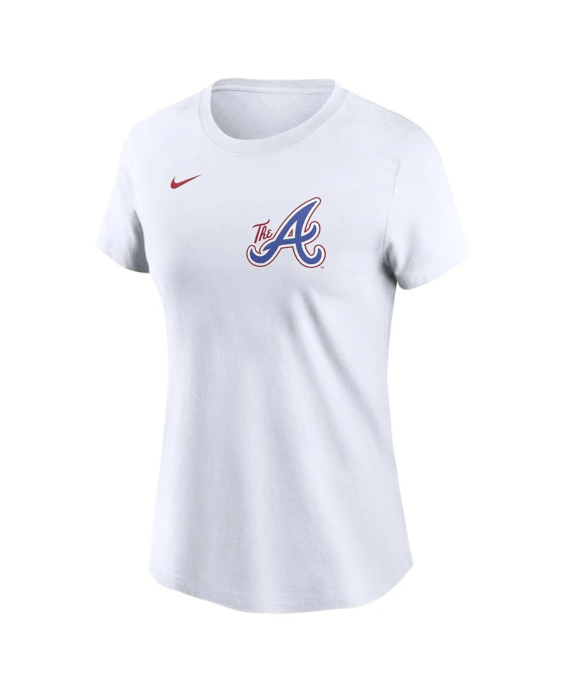 Nike Women's Ronald Acuna Jr. White Atlanta Braves 2024 City Connect Fuse Name Number T-Shirt