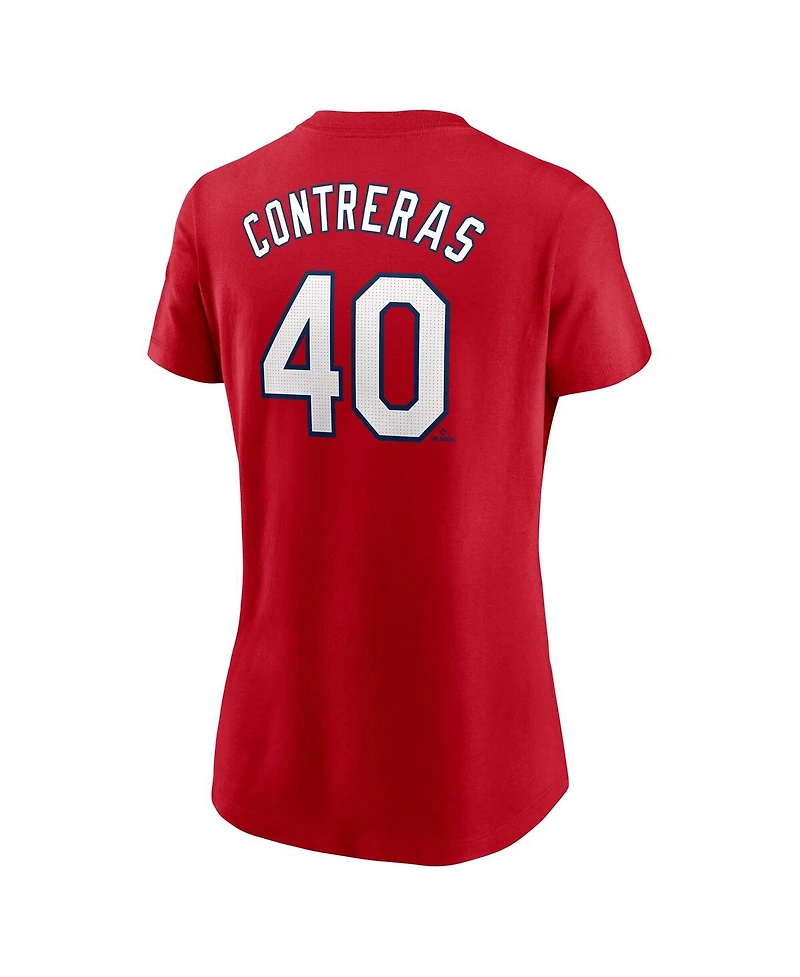 Nike Women's Willson Contreras Red St. Louis Cardinals Fuse Name Number T-Shirt