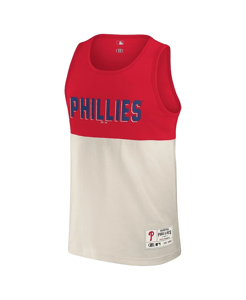 Fanatics Men's Red Philadelphia Phillies Color Block Tank Top
