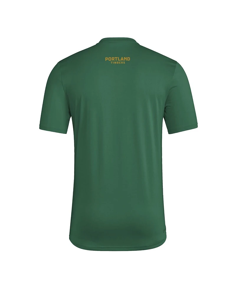 Adidas Men's Green Portland Timbers 2025 Jersey Hook Aeroready T-Shirt