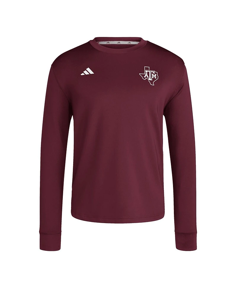 Adidas Men's Maroon Texas A&M Aggies Dugout Pullover Sweatshirt