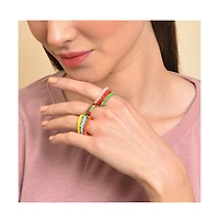 Sohi Women's Beaded Multi-Layer Ring