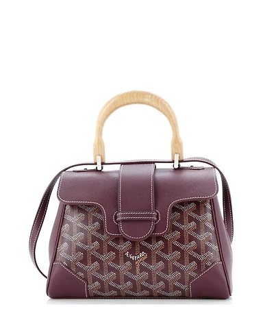Pre-Owned Goyard Mini Saigon Top Handle Bag Coated Canvas with Leather