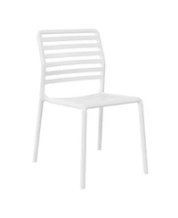 Outdoor Stackable Polypropylene Plastic Resin Dining Side Chairs (Set of 2)