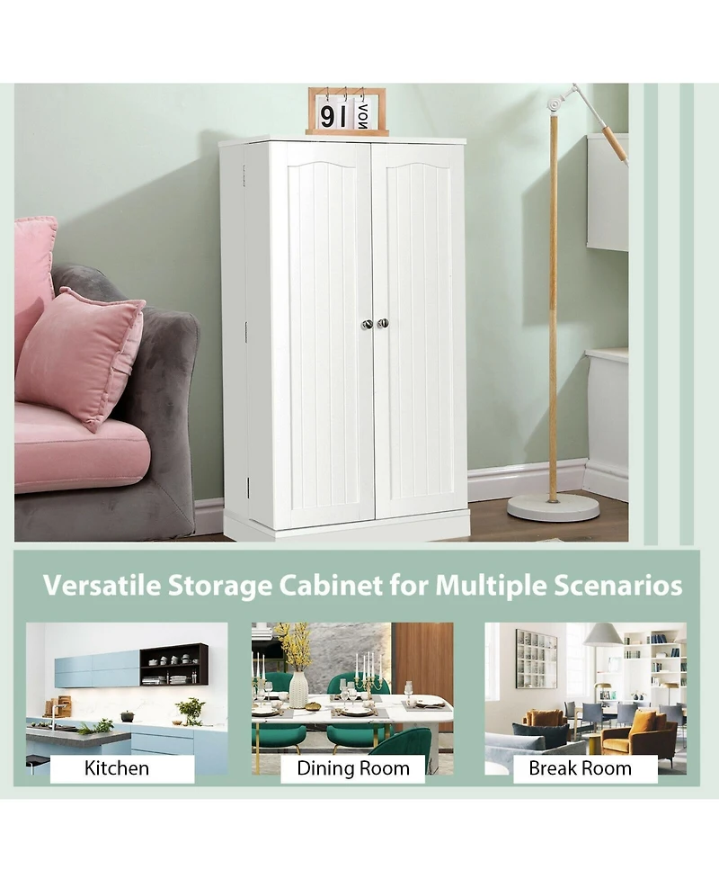 Vertical 5-Drawer Mobile Chest with Door and 5 Casters – Modern Storage Cabinet for Bedroom or Office