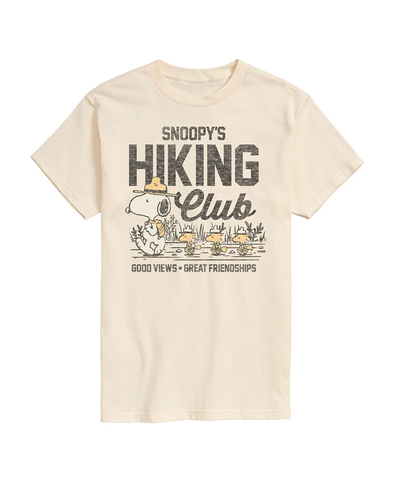 Airwaves Men's Peanuts Snoopy Hiking Club Short Sleeve T-Shirt