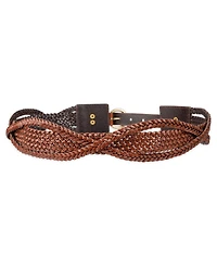 Sam Edelman Women's Genuine Leather Twisted Braid Belt
